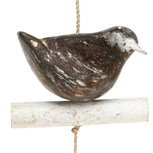 Decoración colgante de verano Madera Pájaro Marrón 118cm