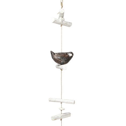 Artículo Decoración colgante de verano Madera Pájaro Marrón 118cm