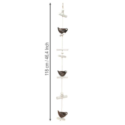 Artículo Decoración colgante de verano Madera Pájaro Marrón 118cm