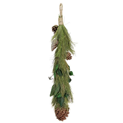 Artículo Decoración colgante Piñas navideñas de pino y eucalipto L60cm
