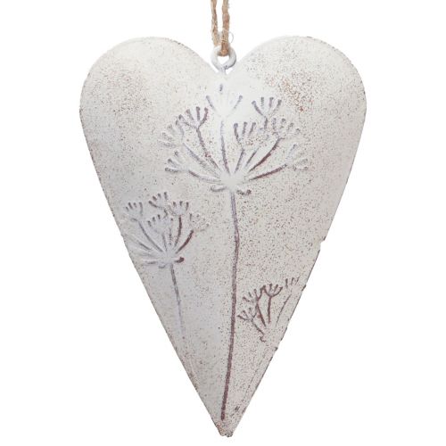 Floristik24 Decoración colgante corazones decorativos decoración vintage metal 11x7,5cm 3ud