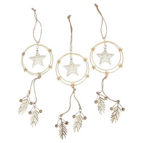 Decoración colgante Adornos para árboles de Navidad estrella H38cm 3 piezas