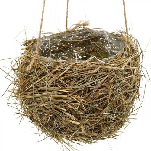 Floristik24 Blumenampel Heu Natur Cesto de plantas para colgar Maceta colgante Ø20cm