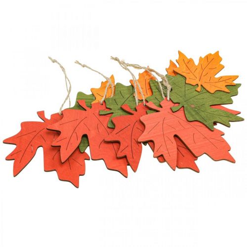 Artículo Colgante deco de otoño hojas de madera hoja de arce 22cm 4pcs
