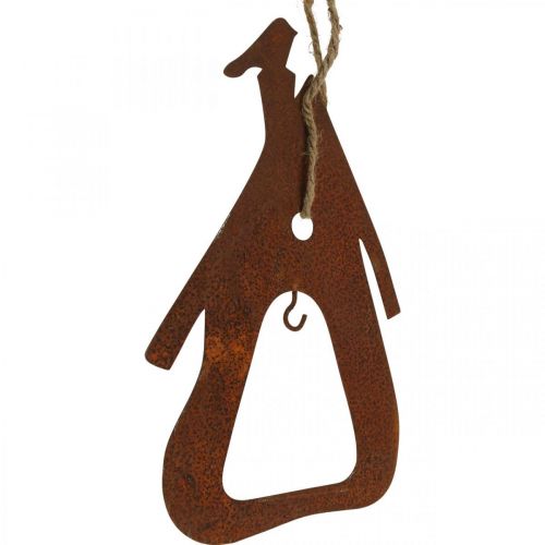 Floristik24 Percha decorativa metal manzana pera pátina decoración 23/24cm 2uds