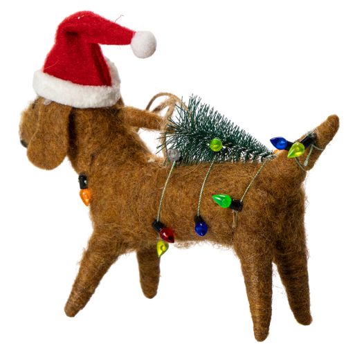 Adorno decorativo de perro salchicha para árbol de Navidad, 16 cm, 2 piezas | Floristik24.es