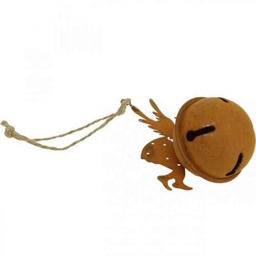 Floristik24 Colgador decorativo campanilla de navidad angel rust H10cm 4pcs