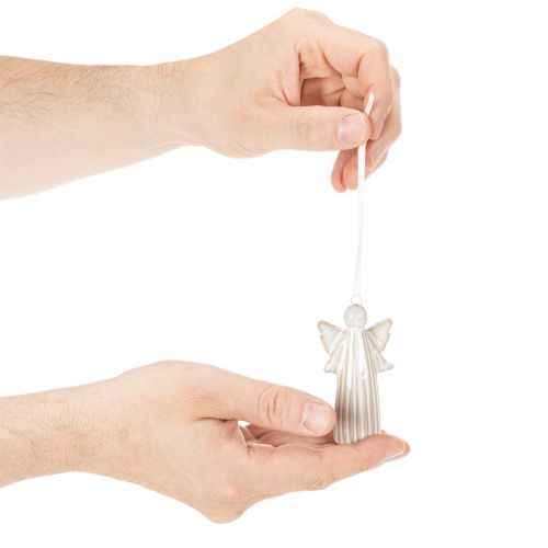 Colgante de ángel decorativo para colgar en el árbol de Navidad, 8 cm, 4 unidades | Floristik24.es