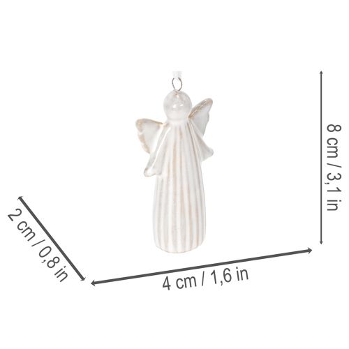 Colgante de ángel decorativo para colgar en el árbol de Navidad, 8 cm, 4 unidades | Floristik24.es
