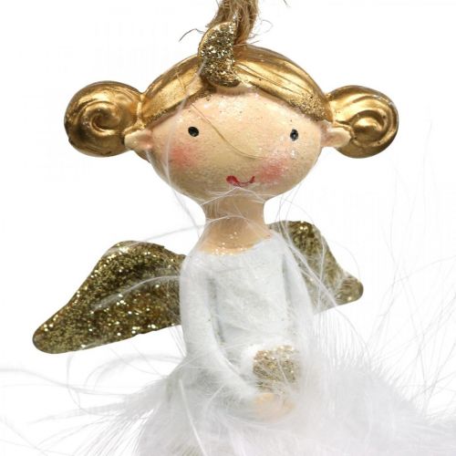 Floristik24 Bola de navidad angel decoraciones para arbol de navidad H11.5cm Ø6cm