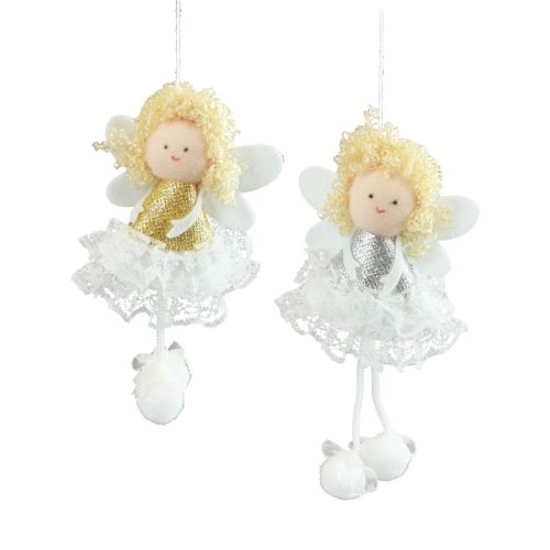 Ángel colgante decoración del árbol decoración navideña H13,5 cm 4 piezas