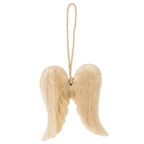 Colgante de madera con forma de ala de ángel para decoración colgante, 12 cm. | Floristik24.es