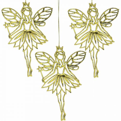 Adornos para árboles de Navidad colgante de hadas elfo dorado H15cm 16pcs