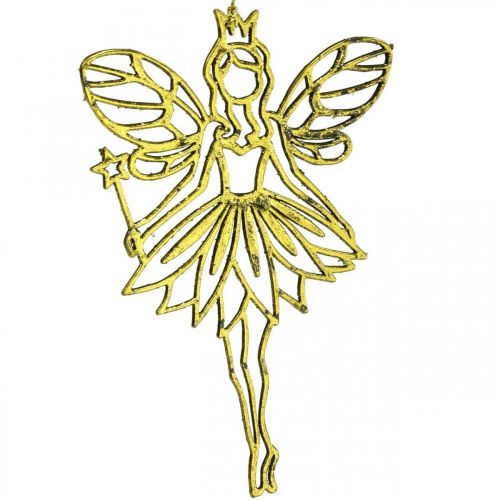 Floristik24 Colgante de hada elfa decorativa para árbol de Navidad dorado Al. 15 cm 16 piezas