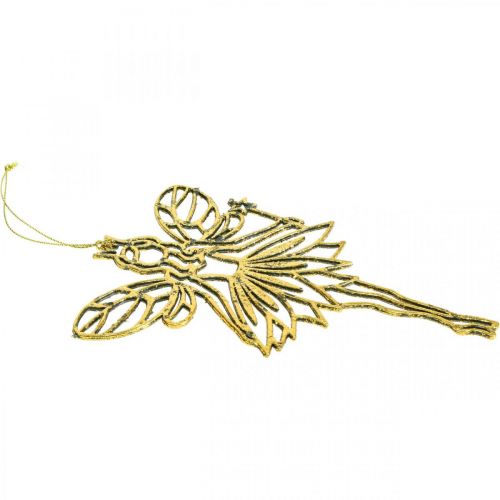 Floristik24 Colgante de hada elfa decorativa para árbol de Navidad dorado Al. 15 cm 16 piezas
