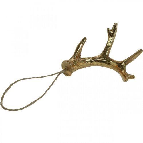 Floristik24 Colgante navideño decoración astas decoraciones para árboles oro 7,5 cm 6 piezas