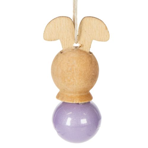 Artículo Colgantes de madera con forma de conejito de Pascua para decorar el árbol de primavera y Pascua, 4 cm, 12 unidades