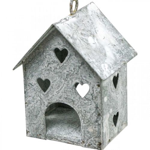 Artículo Colgante navideño casa de metal Shabby Chic H9.5cm 3 piezas