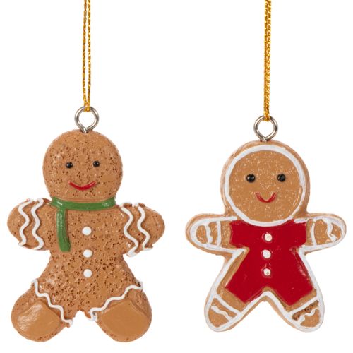 Adornos decorativos de hombrecitos de jengibre para árboles de Navidad, 6 cm, 12 unidades comprar | Floristik24.es