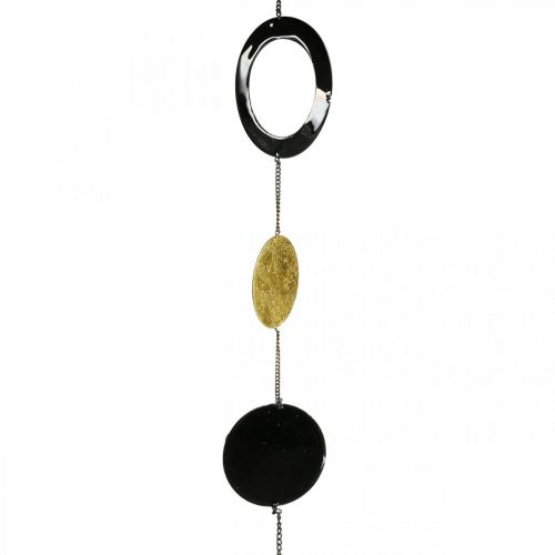 Artículo Decoración navideña decoración colgante oro negro L124cm 8 elementos