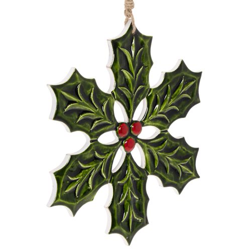 Adorno de acebo, decoración navideña para colgar, 26 cm comprar | Floristik24.es