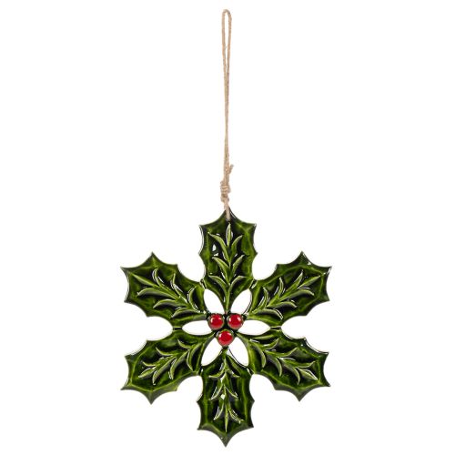 Adorno de acebo, decoración navideña para colgar, 26 cm | Floristik24.es