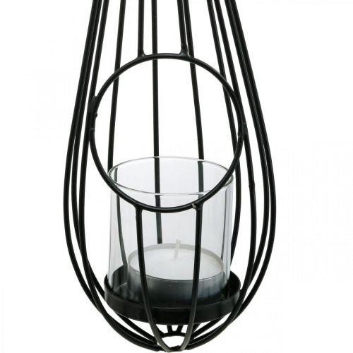 Artículo Farol para colgar decoracion colgante gotas negro 52cm