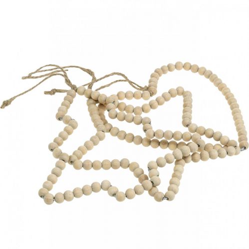 Artículo Cuentas navideñas decorativas de madera corazón estrella árbol H16cm 3 piezas