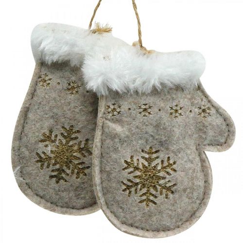 Floristik24 Remolque navideño fieltro motivos invernales 7×12cm 6uds