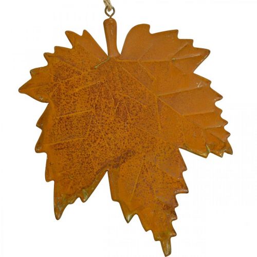 Artículo Hojas decorativas de otoño metal aspecto óxido hoja de arce 6 piezas