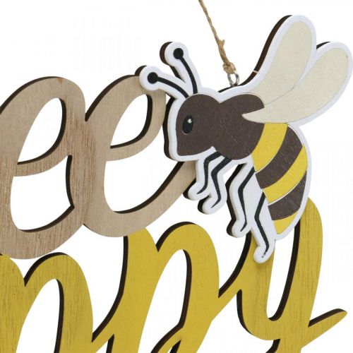 Artículo Letrero decorativo abeja “Bee Happy” decoración de verano madera 31×18cm 2ud