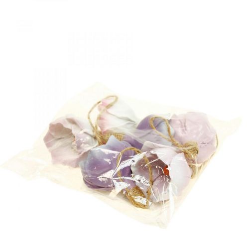 Floristik24 Percha decorativa lirio de los valles morado blanco Ø4cm H6cm 6 piezas