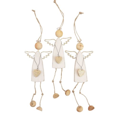 Colgante de ángel decoración navideña para colgar H22cm 3ud