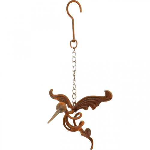 Floristik24 Colibrí decoración jardín pátina metal pájaro para colgar 24×19cm