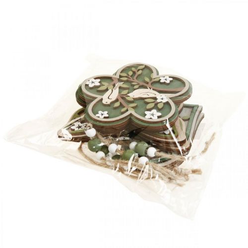 Floristik24 Decoración colgante percha decorativa de madera pájaros decoración de ventanas 10cm 6pcs