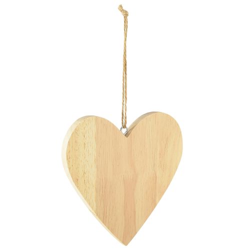 Artículo Corazones de madera para colgar Corazones decorativos para manualidades 15x15cm 4uds