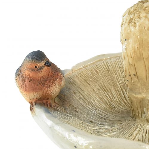 Artículo Seta decorativa con decoración otoñal de pájaro para colgar Ø15cm H12cm