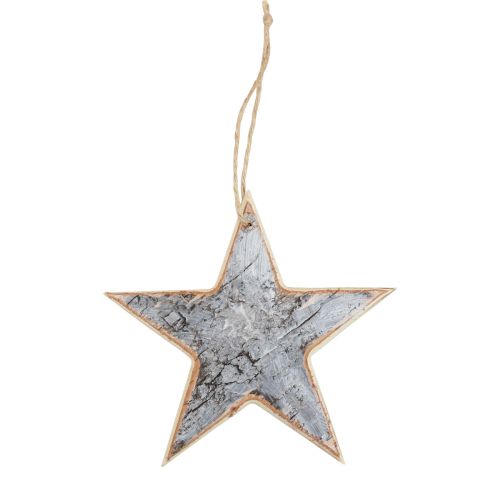 Floristik24 Decoración de estrellas de madera percha decorativa decoración rústica madera blanca Ø15cm