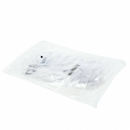 Floristik24 Copo de nieve para colgar 11cm transparente, purpurina 12uds