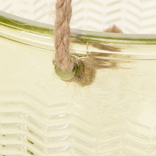 Maceta de cristal colgante, maceta decorativa de cristal, estilo retro, verde/marrón, 14,5 cm, 2 piezas | Floristik24.es