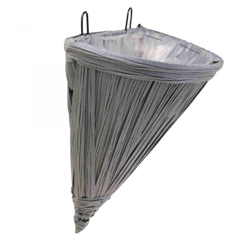Artículo Maceta colgante gris Maceta para colgar aplique 30×17cm