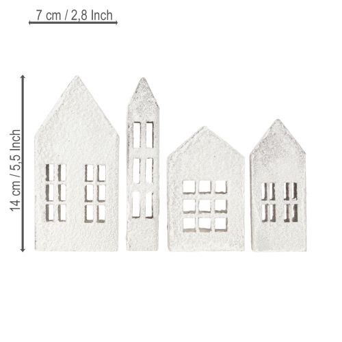Artículo Casas en miniatura para decoración y ambientación de interiores, muy decorativas, diseño atemporal para el hogar, 14cm, 4 piezas