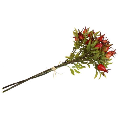 Artículo Decoración de escaramujo ramas artificiales de escaramujo L48cm 3 piezas