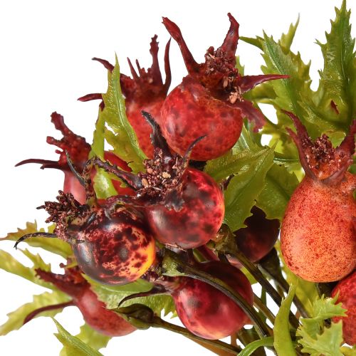 Artículo Decoración de escaramujo ramas de escaramujo artificiales rojas 48cm 3 piezas