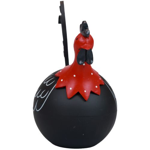 Artículo Gallo decoración de Pascua decoración de metal pollo negro rojo Al. 13,5 cm