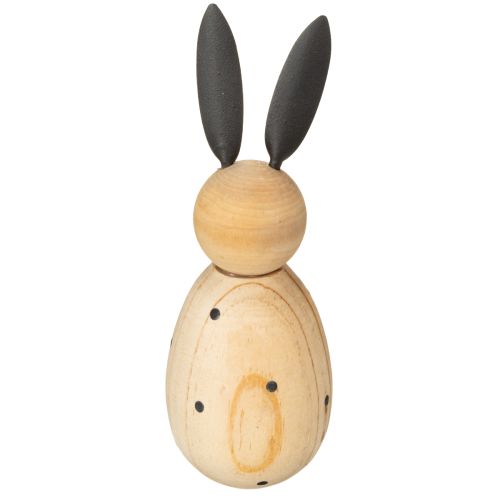 Artículo Figura decorativa de conejo con aspecto de madera para una decoración tranquila y atemporal, 15 cm, 2 piezas