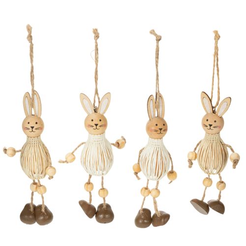 Adornos colgantes de conejito de Pascua para decoración festiva de Pascua, 12 cm, 4 piezas