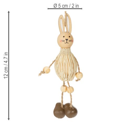 Artículo Adornos colgantes de conejito de Pascua para decoración festiva de Pascua, 12 cm, 4 piezas