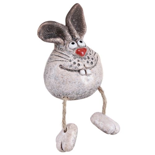 Floristik24 Taburete con borde de conejo decorativo de cerámica Bunny 6,5×7×9,5cm 3 piezas