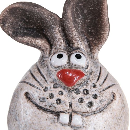 Floristik24 Taburete con borde de conejo decorativo de cerámica Bunny 6,5×7×9,5cm 3 piezas